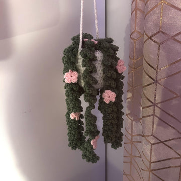 Hanging Plant with Flowers DIGITAL PATTERN
