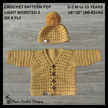 Sam Cardigan and Hat Set