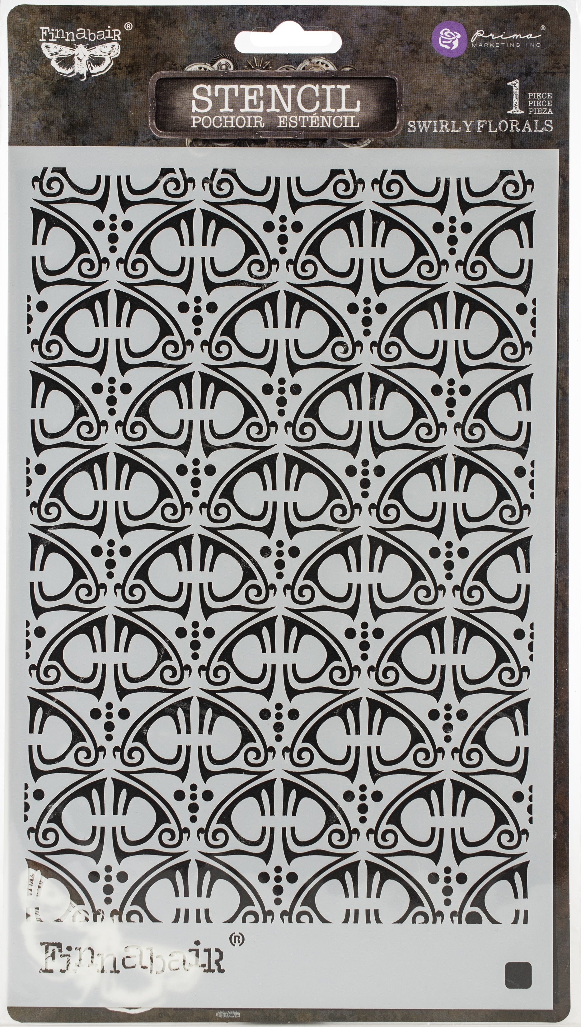 Prima Marketing Stencil 6"X9" - Swirly Florals