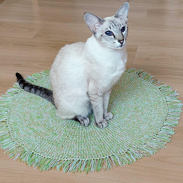 Knitting Pattern Round cotton rug