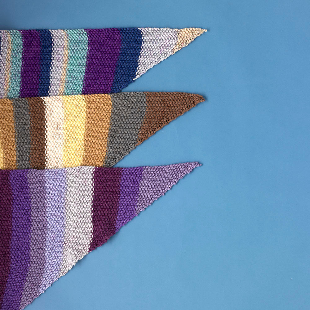 "The Essential Knitted Shawl" - Shawl Knitting Pattern in Paintbox Yarns Chunky Pots