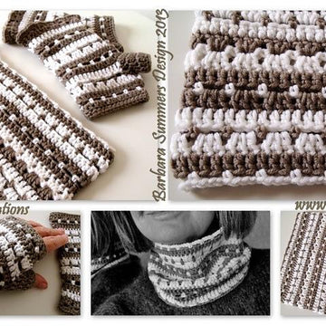 Crochet Mittens and Headband LOOPY