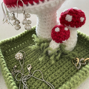 Mushroom Garden Earring Holder