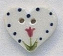 Mill Hill Button 86059 - Tulip Heart