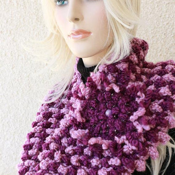 Chunky Cowl Scarf Lavender Shadow