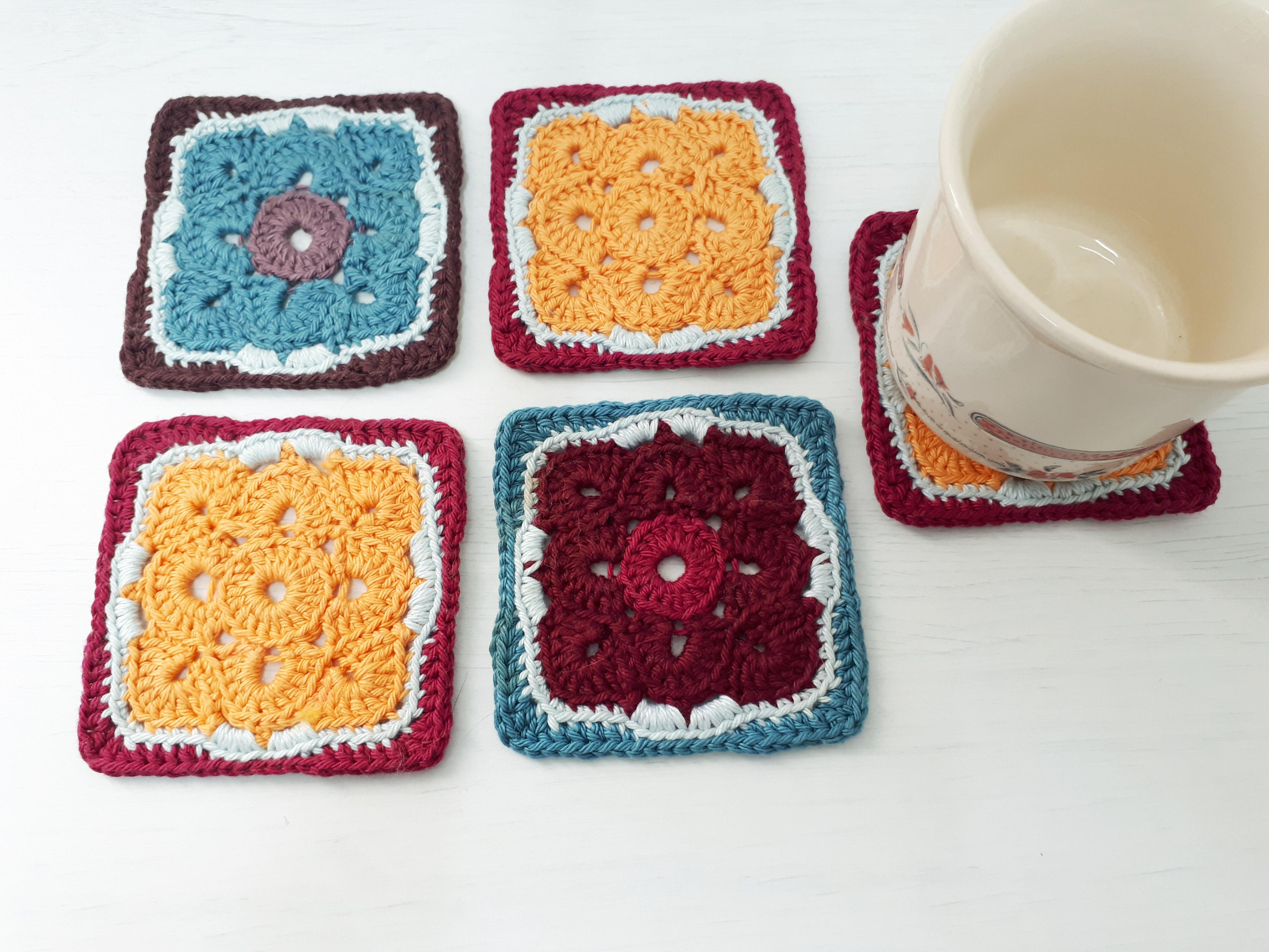 Square Flower Coaster