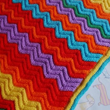 Rainbow Ripple Baby Blanket