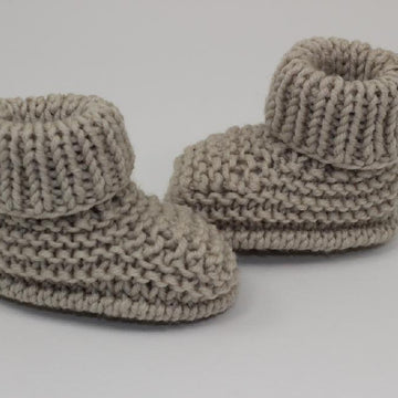 Baby Simple Rib Cuff Booties