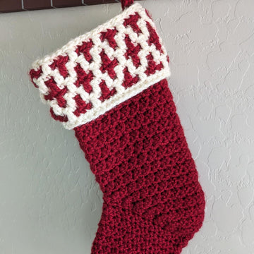 Large Mosaic Christmas Stocking
