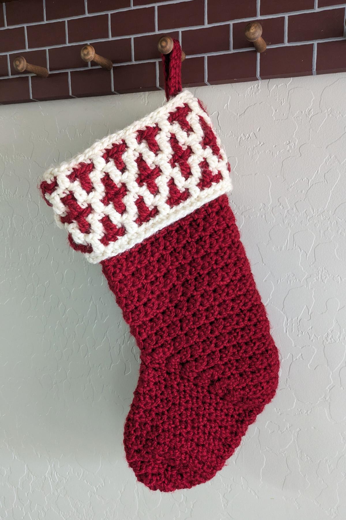 Large Mosaic Christmas Stocking