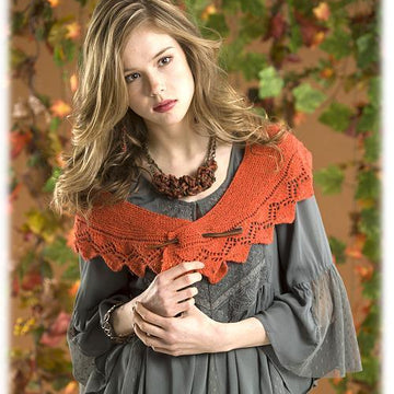 K550-Lace Leaf Shawlette