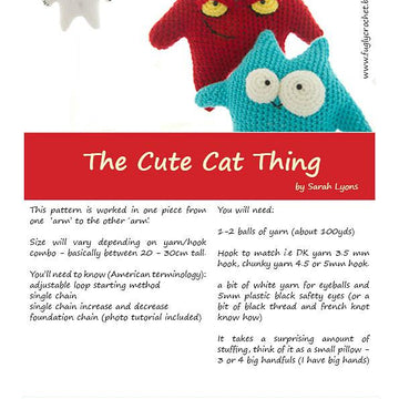 Cat cushion monster type thing