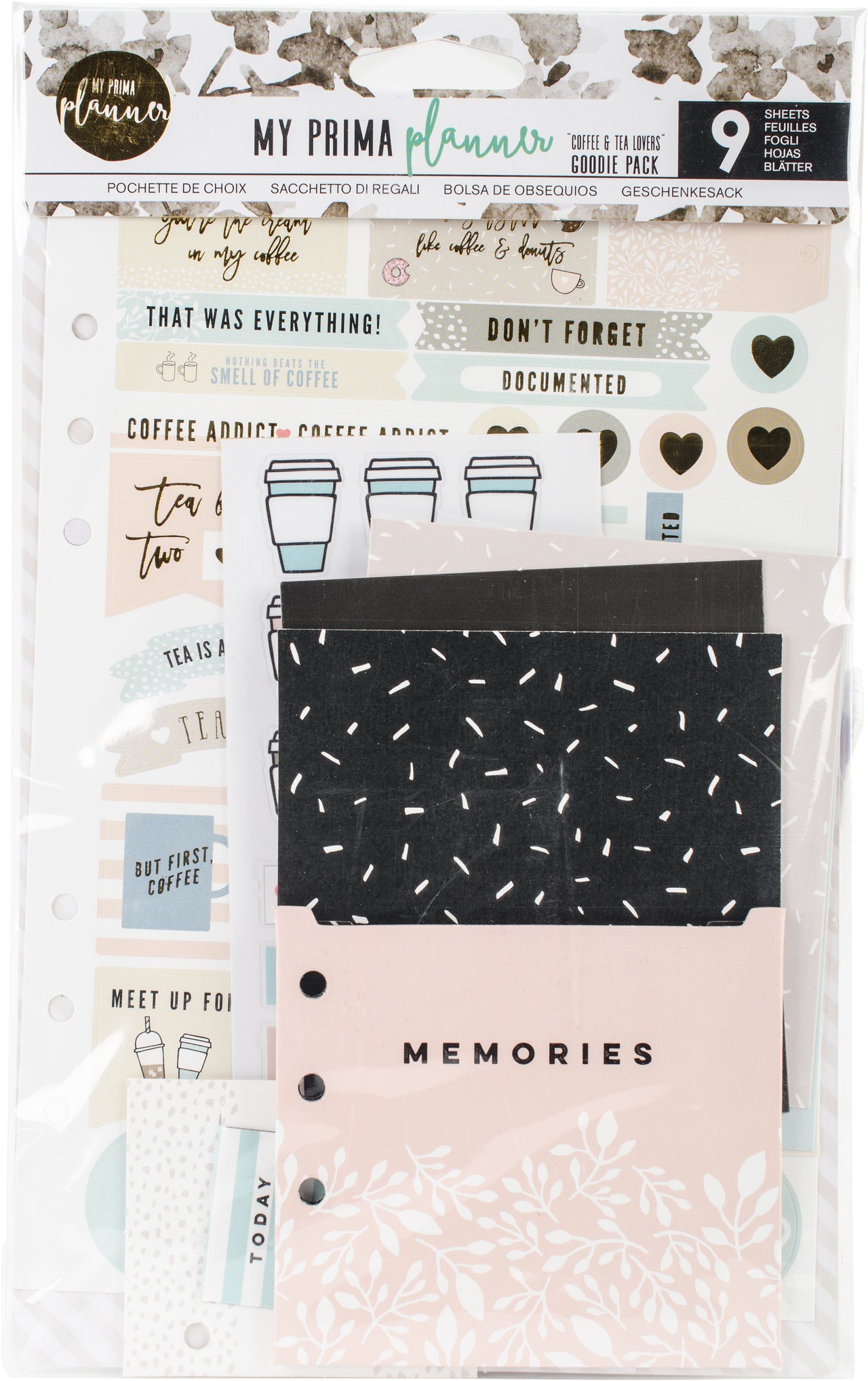 Prima Marketing My Prima Planner Goodie Pack Embellishments - Coffee & Tea Lovers