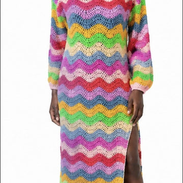Ripple Maxi Crochet Dress