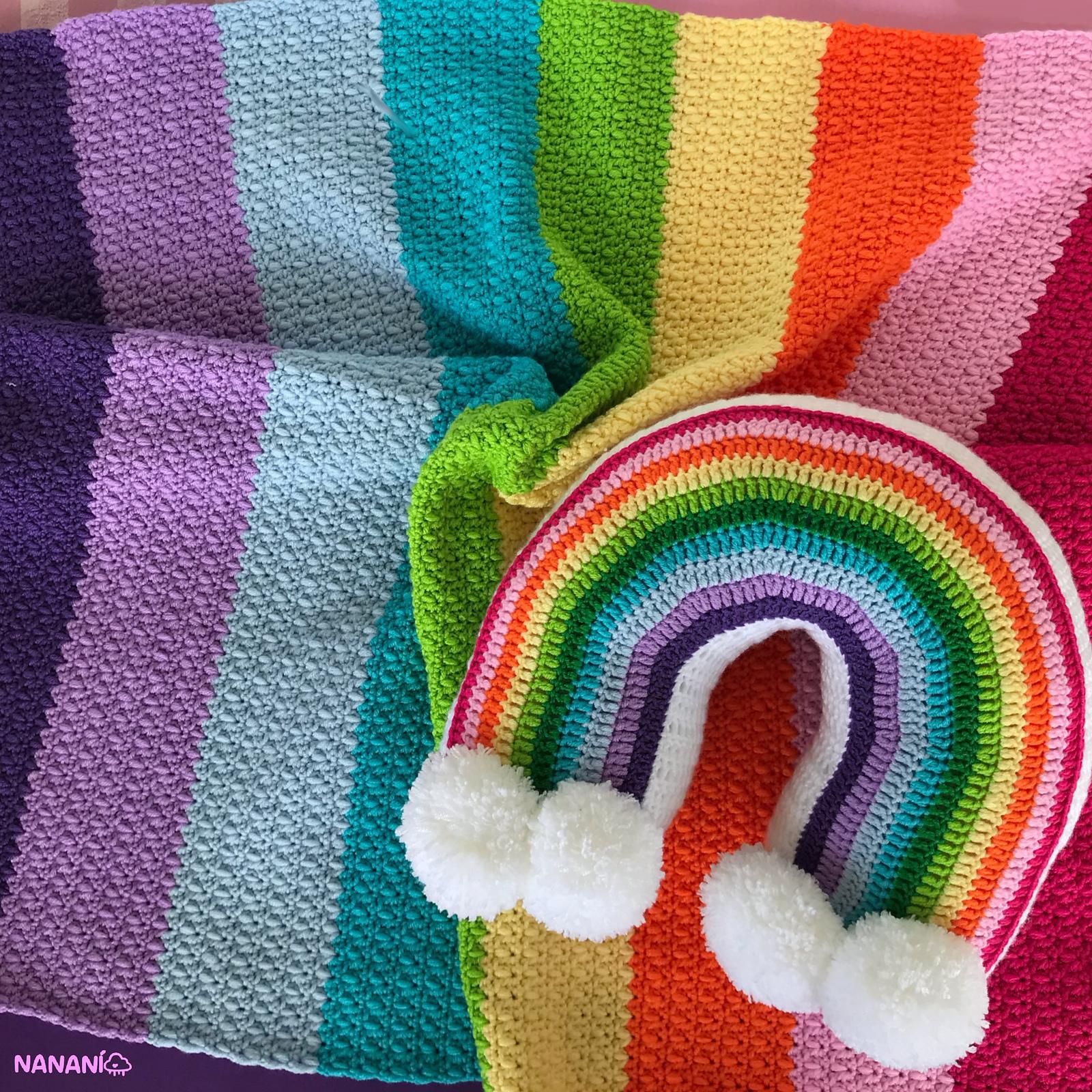 Rainbow pillow