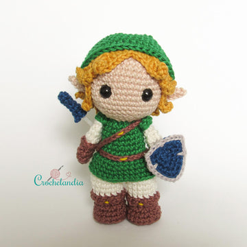 Zelda and Link amigurumi dolls - crochet patterns by Crochelandia