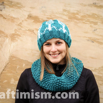 Phage Patterned Knit Hat