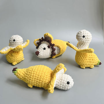 Bundle 4 in 1 No Sew Bananasaurus Crochet Pattern