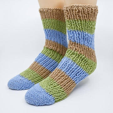 Striped Ribbed Tube Socks