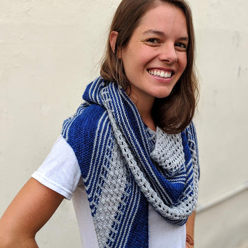 Lines and Lattice Shawl