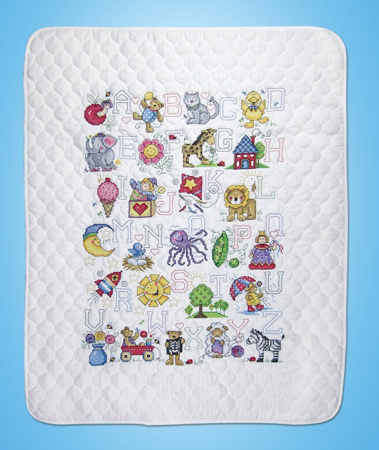 Design Works ABC Fun Quilt Cross Stitch Kit - 34 x 43 Quilt