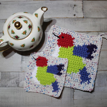 Hummingbird Coaster & Potholder