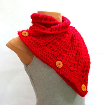 Ribbed buttoned scarf