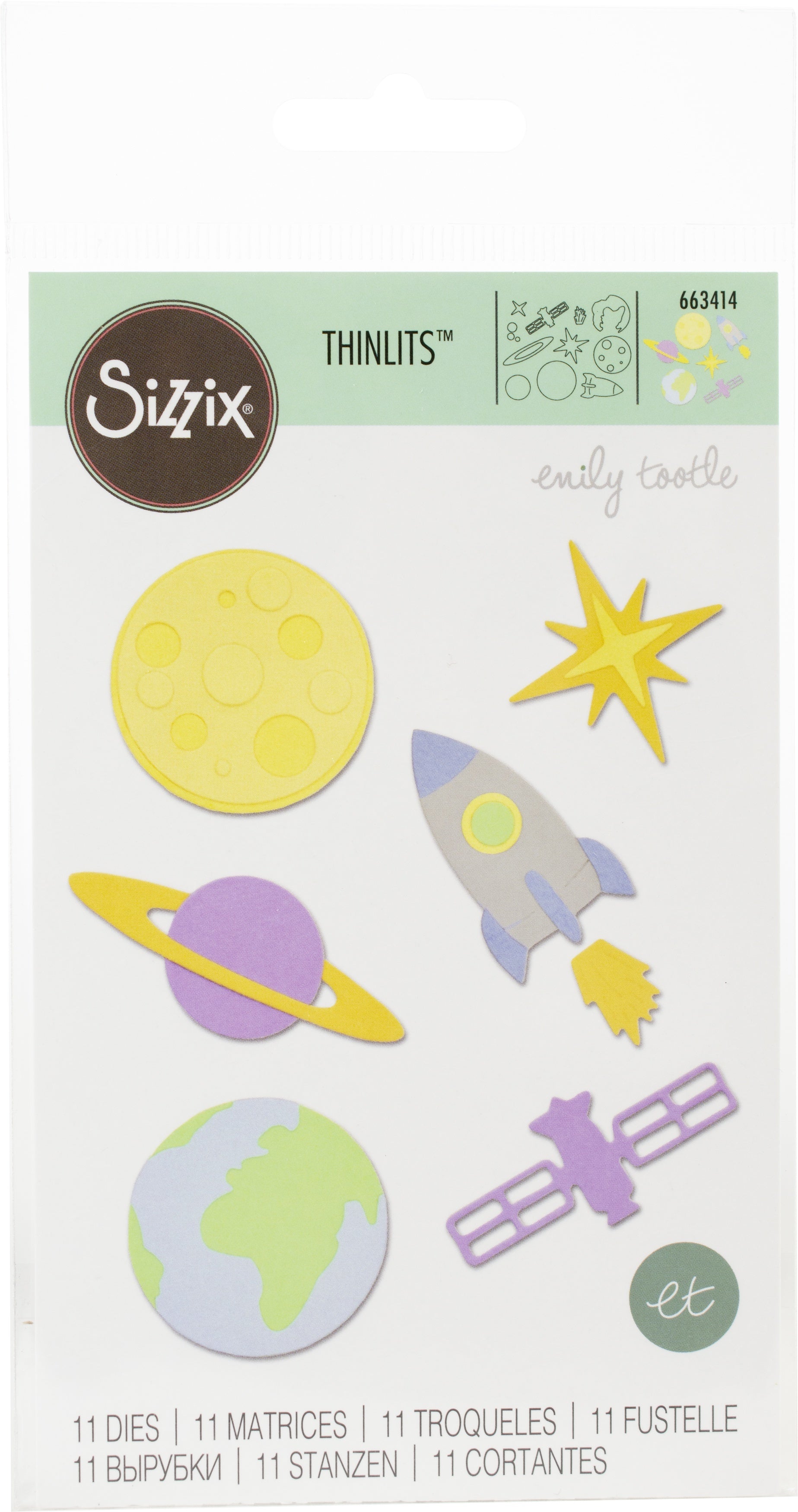 Sizzix Thinlits Dies By Emily Tootle - Space