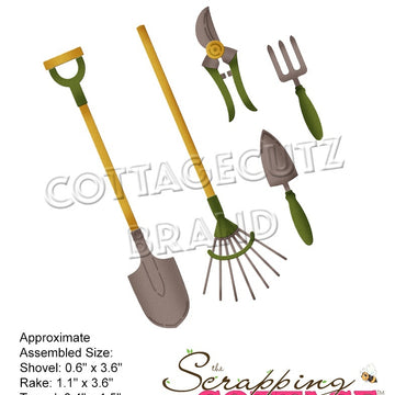 CottageCutz Dies - Gardening Tools 3.6" To .4"