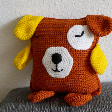 Crochet Pattern Cuddly Cushion Dog Barney!