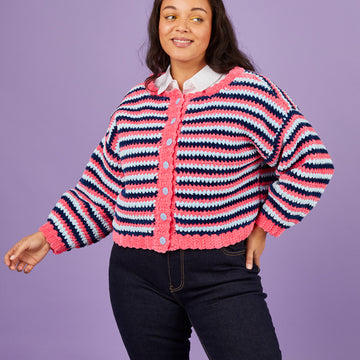 Laid Back Bomber - Free Jacket Crochet Pattern for Women in Paintbox Yarns Chenille by Paintbox Yarns
