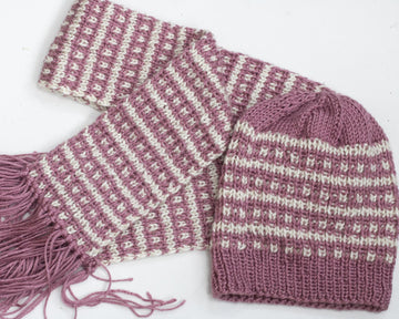 Mosaic Hat and Reversible Scarf