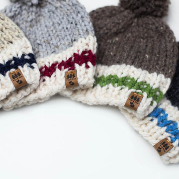 Roots Stripe Work Sock Monkey Hat Red Classic Canadian