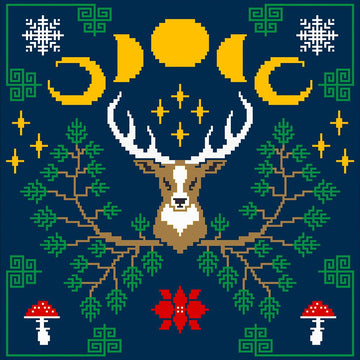 Winter Solstice Magic - overlay mosaic blanket