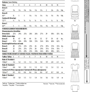McCall's Children's and Girls' Dresses M8251 - Sewing Pattern