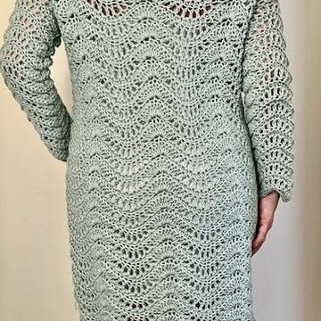 Häkelanleitung Pulloverkleid in Wellenoptik