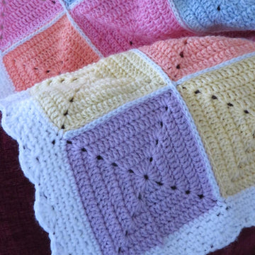 Rainbow Granny Delight Baby Blanket - Lion Brand Baby Mandala