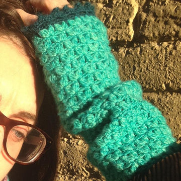 Wilderness Flowers Crochet Mitts