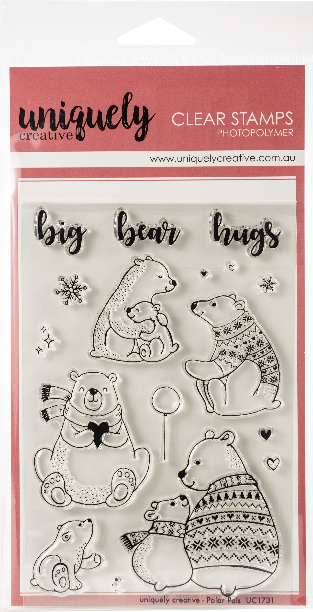 Uniquely Creative 4"X6" Clear Stamps 17/Pkg - Polar Pals
