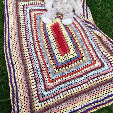 Quick Work  Scrap Yarn Crochet Baby Blanket