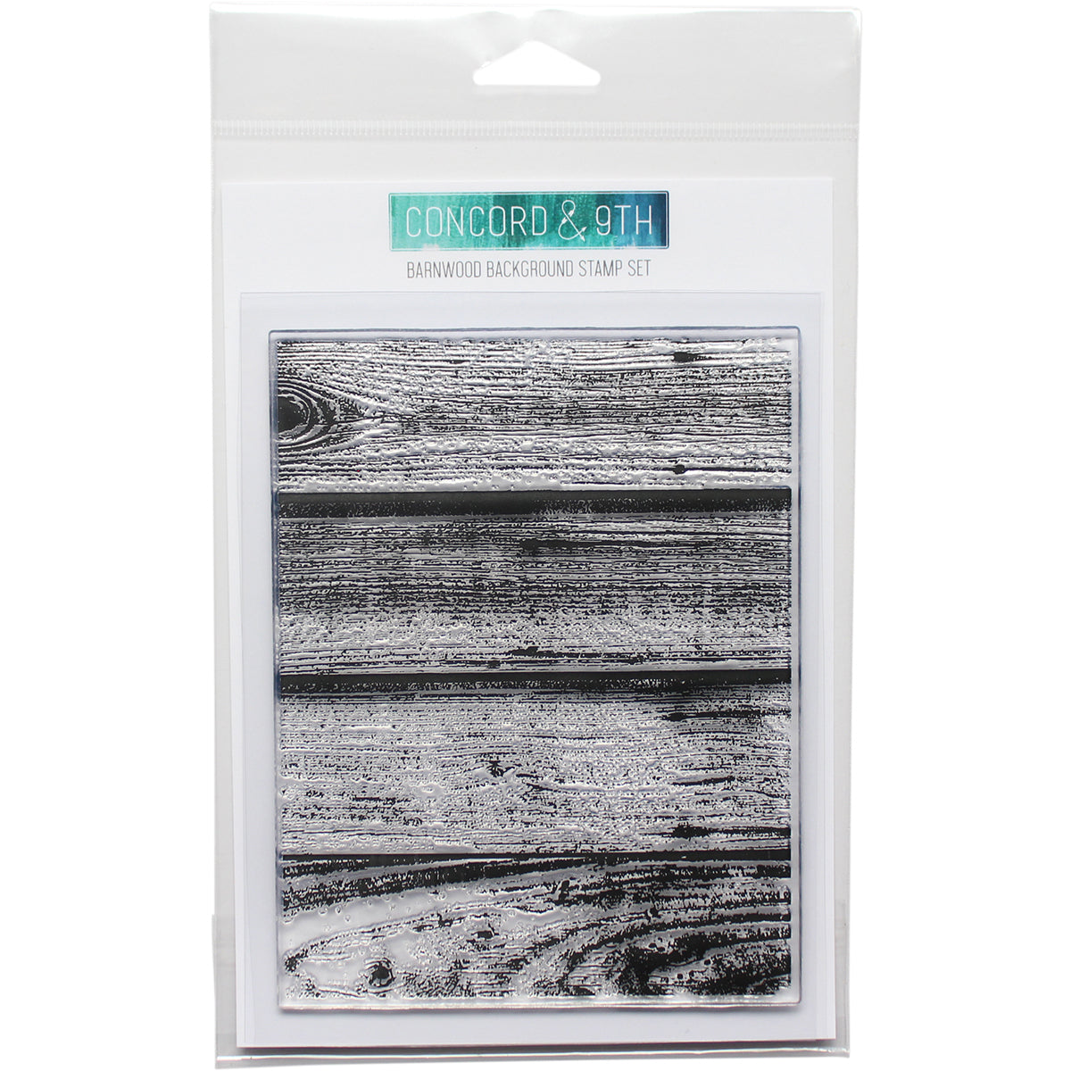 Concord & 9th Clear Stamps 5"X6" - Barnwood Background