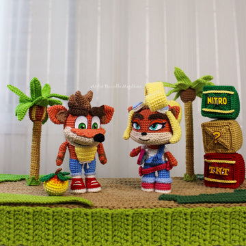 Crash Bandicoot Collection - PDF Amigurumi Crochet Pattern Set (Crash+Coco+Cortex+Masks+TrioBox)