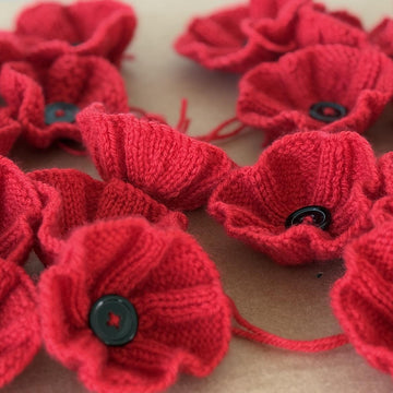 Poppy Flower Knitting Pattern