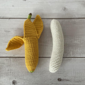 Banana Amigurumi Peeled & Unpeeled