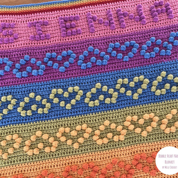 Bobble Heart Name Blanket Pattern by Melu Crochet