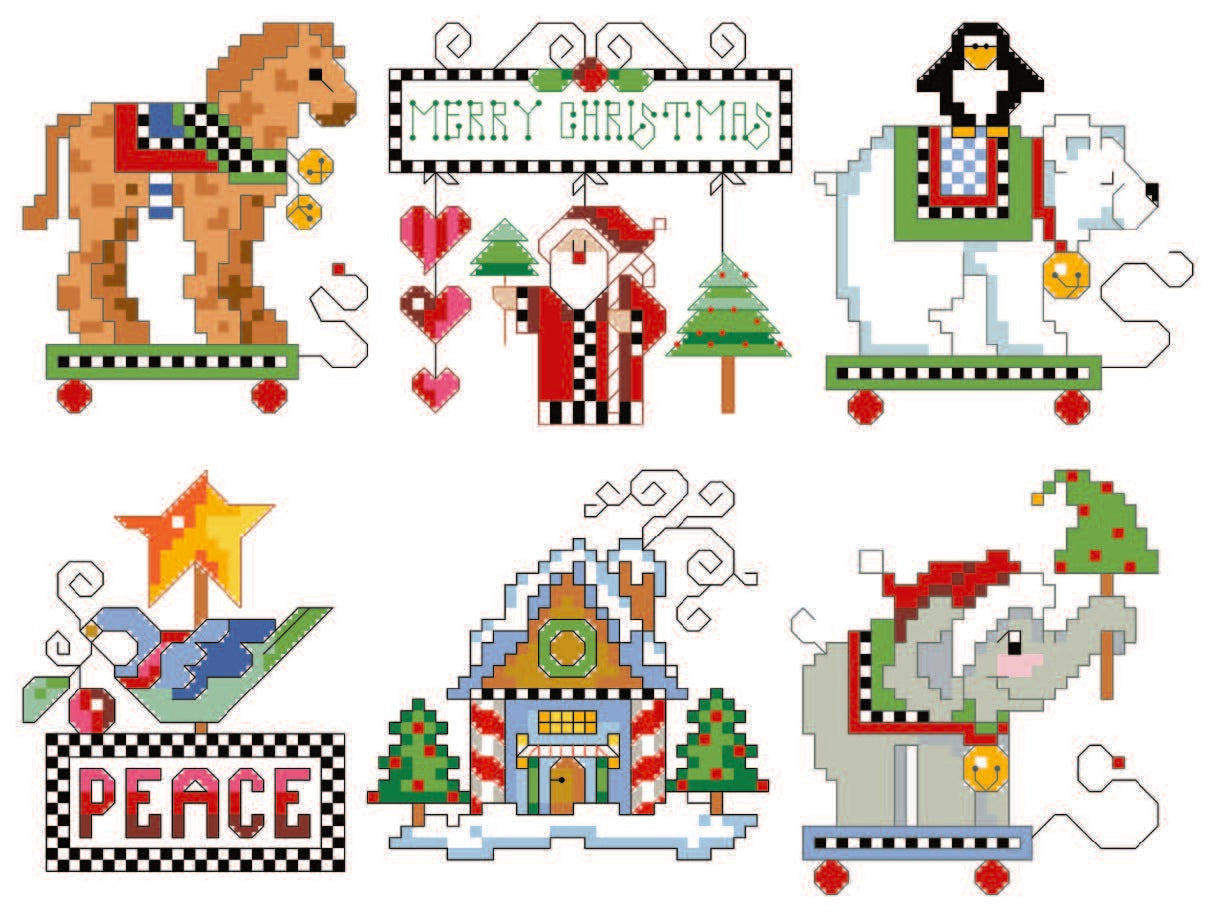 Checkered Ornaments Set 4 PDF