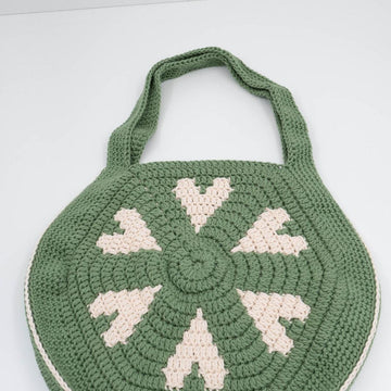 Heart Mosaic Crochet Bag