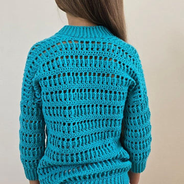 Crochet V-neck sweater