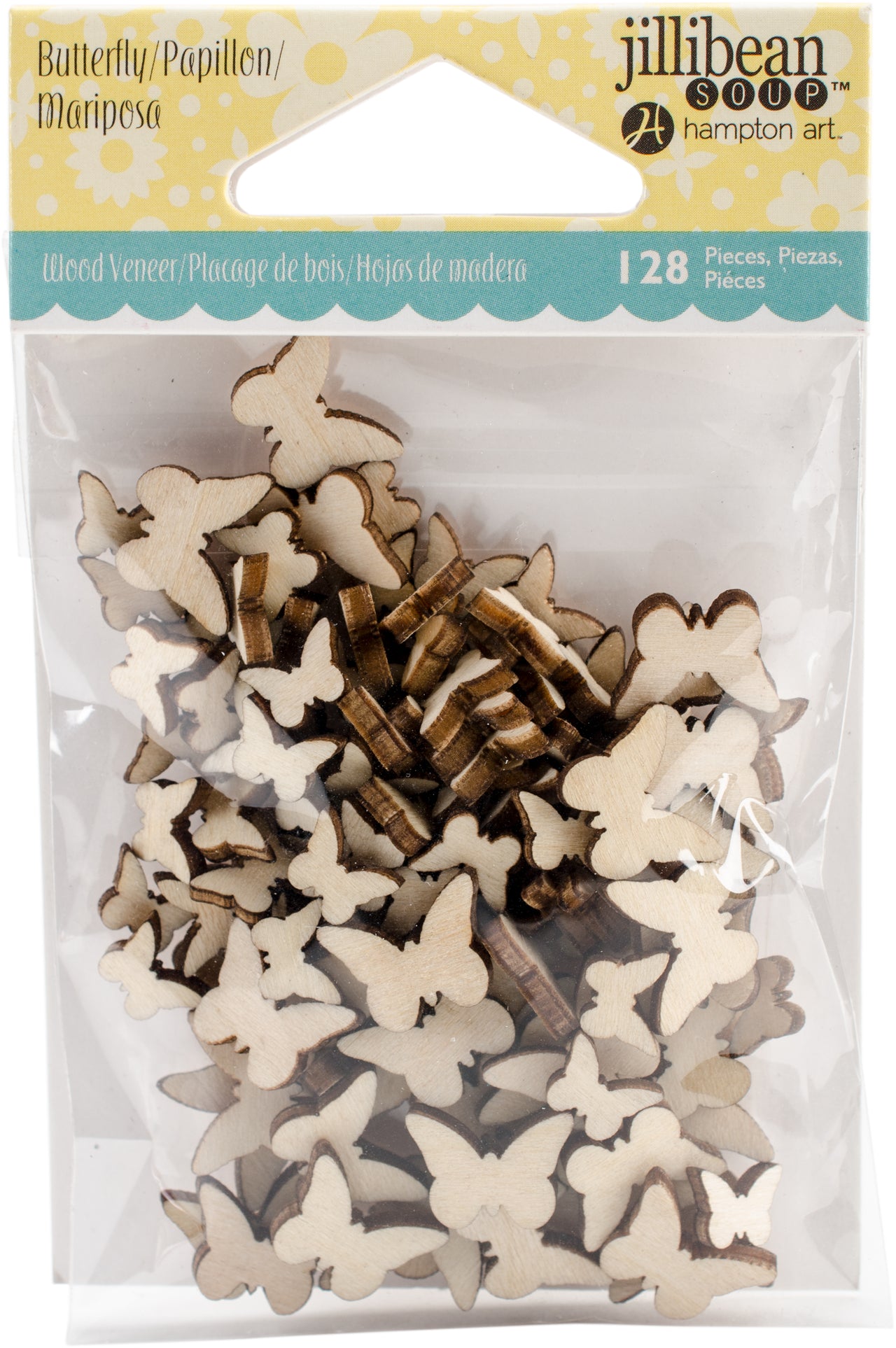 Hampton Art Jillibean Soup Wood Veneer Shaker Filler - Butterflies 128/Pkg