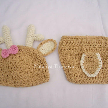 Deer Baby Hat and Diaper Cover